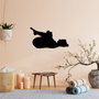 Wallity Yoga 8 Escultura de pared de metal negra